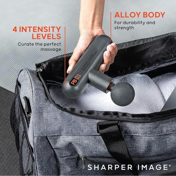 NIB Sharper Image Deep Tissue Portable Percussion Massage Gun - Picture 7 of 11